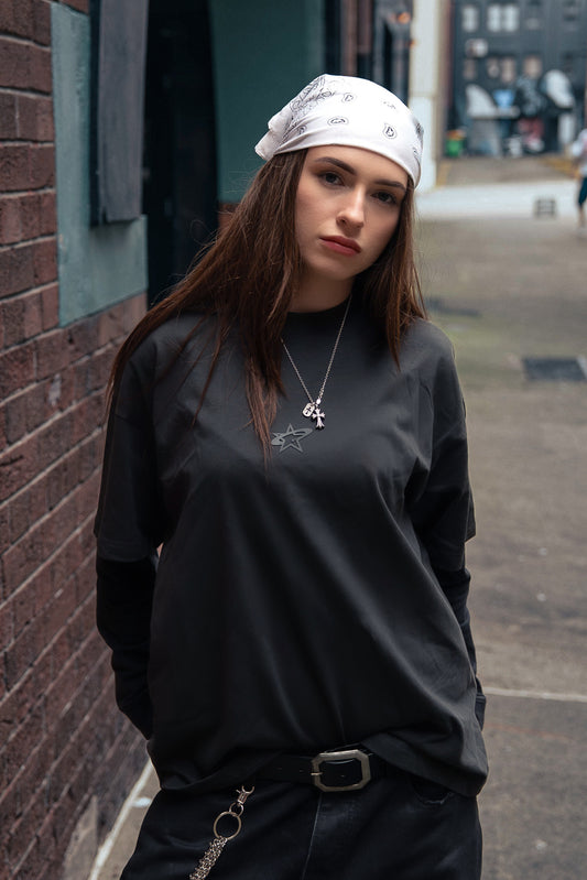 "GHOST" Tee Charcoal