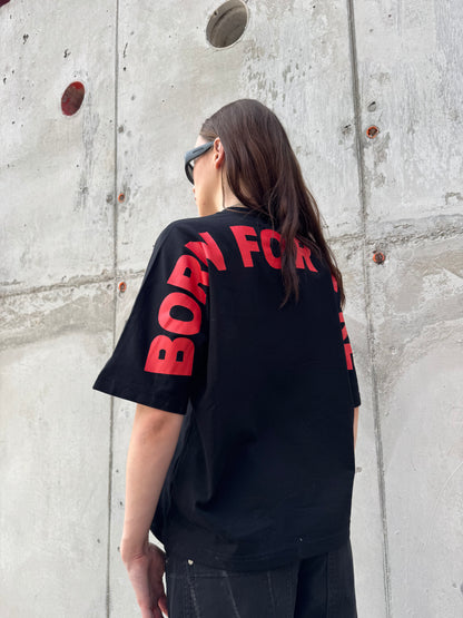 Born For More Boxy Tee Black