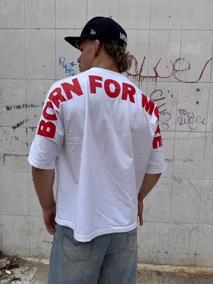 Born For More Boxy Tee White
