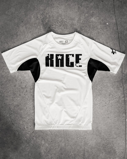 Rise Above Rash Guard White